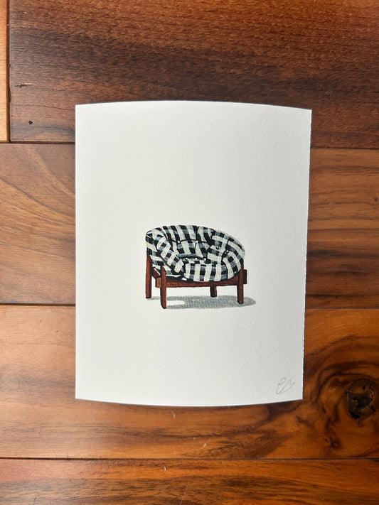 Teak Tub Chair Print