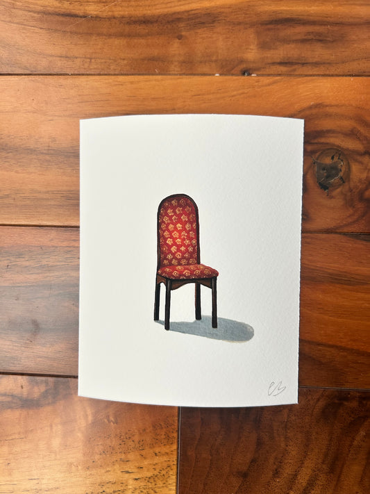Rosewood Dining Chair Print