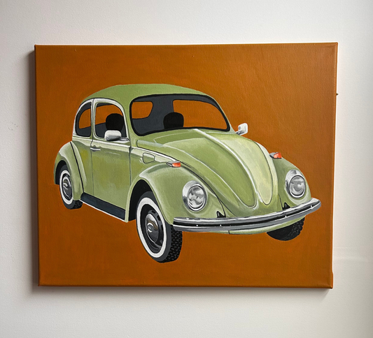 1970s Volkswagen Beetle Original Painting